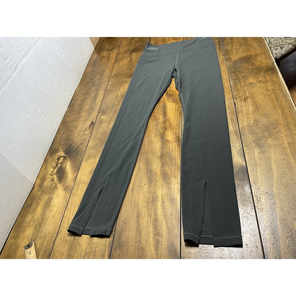 Athleta Womens Aura Split Yoga Pant Olive Green Size Small